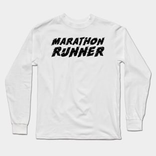 Marathon Runner Half Full 13.1 26.2 10k 5k Run Race Long Sleeve T-Shirt